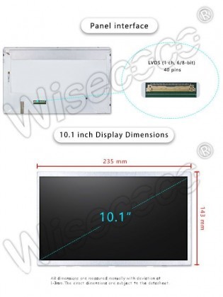 New Replacment new 10.1 INCH display notebook  LCD Screen